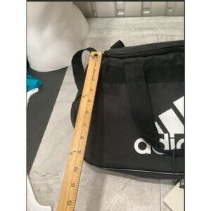 Goth y2k indie normcore gorpcore fisherman Adidas Duffle Bag Black with White